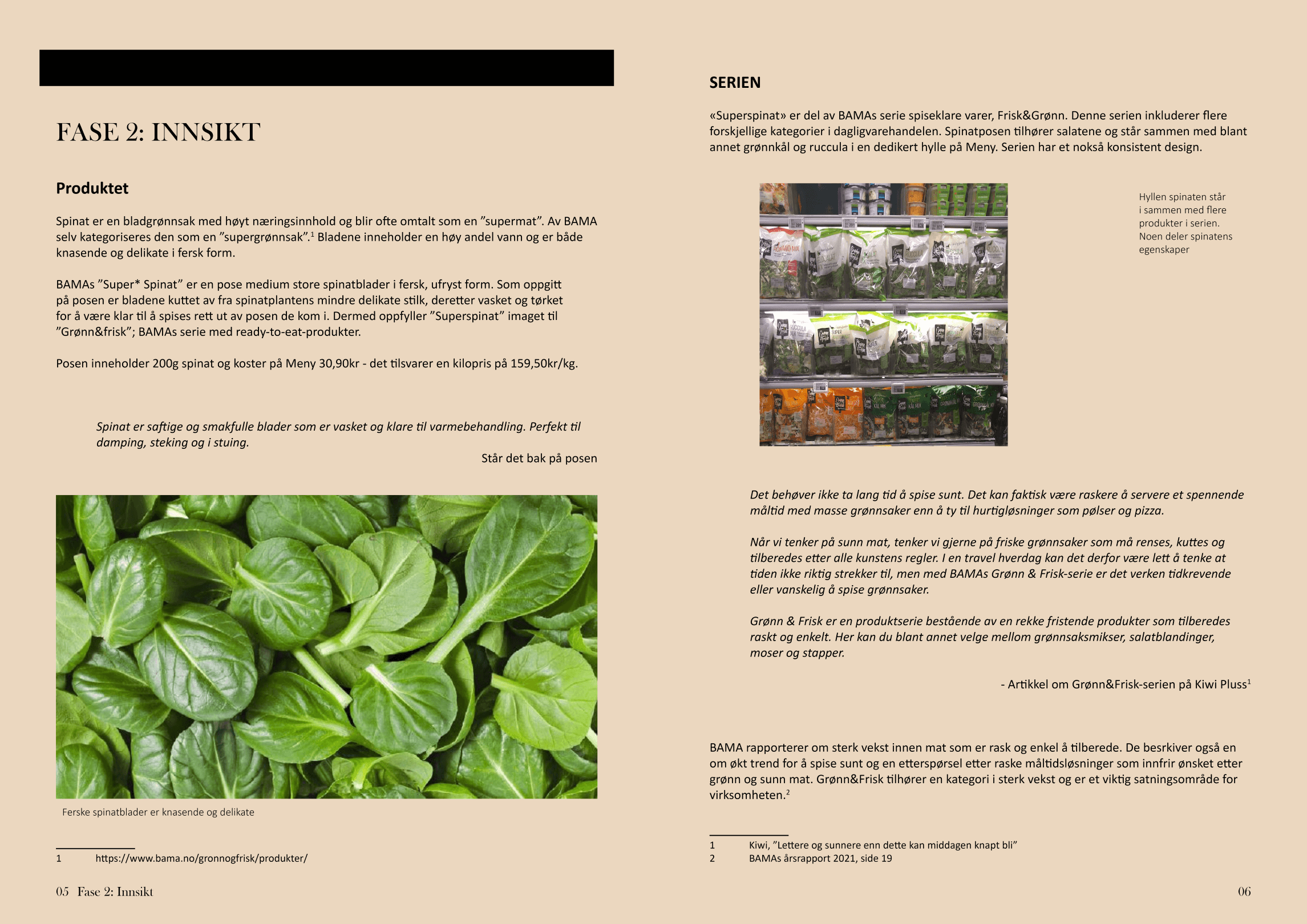 spinatrapport oppslag